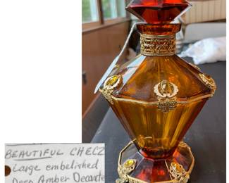 Art Deco amber perfume bottle Chech