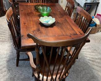 7 pc Bernhardt pine dining set