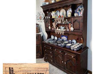 Bernhardt pine hutch