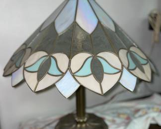 Vintage Tiffany Style stained glass lamp