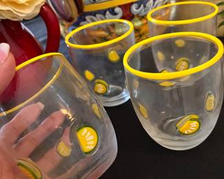 SWEET LEMONADE GLASSES - PERFECT FOR THIS HOT & HUMID WEATHER!