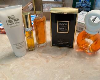 New bottles of perfumes 