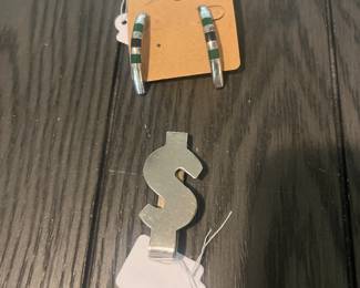 Sterling Mexico earrings and Sterling Cartier Money Clip