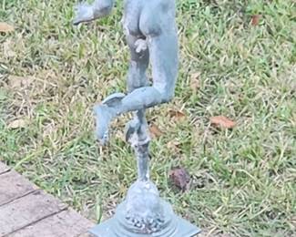 "Mercury" metal yard art