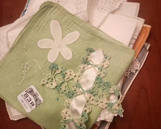vintage linens, hankys