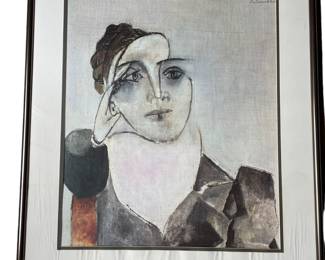 $100 Print Picasso Woman Portrait de Mille D.M Dora Maar GH113-4                                                                                                Dimensions: 25 x 28"H
