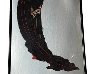 $150 - Erte Vintage Soiree 1980 Mirage Edition Original Art Deco Poster ED41-3                                                                              Description: Erte Vintage Soiree 1980 Mirage Edition Original Print Framed Art Deco Poster

Dimensions: 20 x 30

Condition: Appears to have some folding at top

Local pick up Bethesda, MD.  Contact us for shipper suggestion