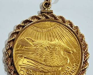 24k Gold Coin Pendant