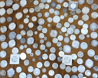 Huge Lot of Old Silve Cons