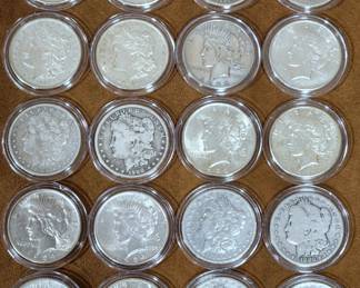 Morgan & Peace Silver Dollars