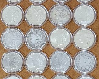 Morgan & Peace Silver Dollars