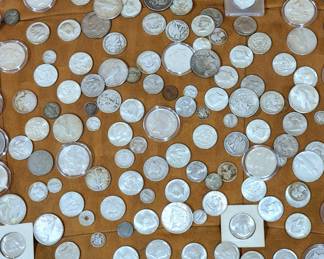Huge Lot of Old Silver Coins