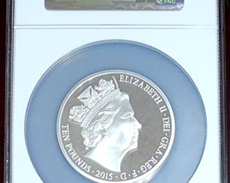 Huge NGC Graded Queen Elizabeth Silver Coin