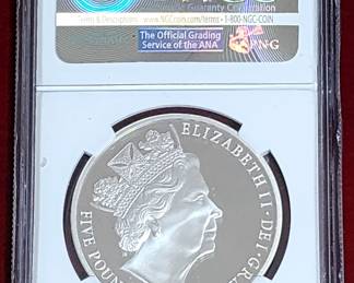 NGC Graded Queen Elizabeth Silver Coin