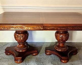 Double Pedeestal Dining Table