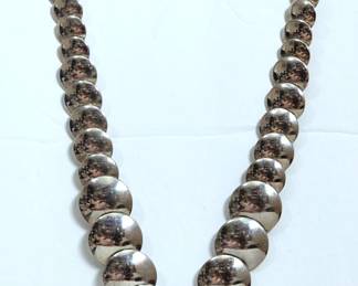 Native American Sterling Silver Necklace w/ Turquoise & Lapis