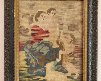Antique Needlepoint Wall Art