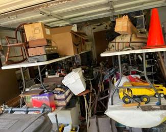 The garage is a work in progress