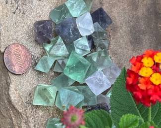 Natural Octahedral Fluorite