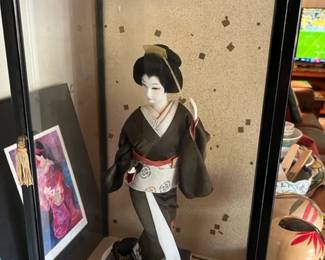 Vintage Japanese Doll in wood case