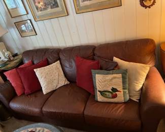 Here is a closer look at the Leather couch