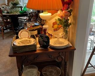 Antique Highly Carved Accent Table