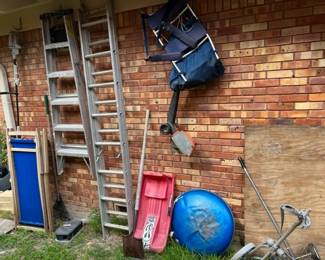 The garage overflow is on the left side of the house by the garage