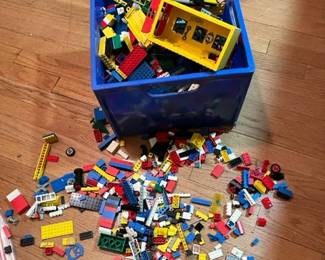 Bags of Legos in the office