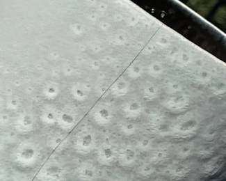 A crack in the larger one