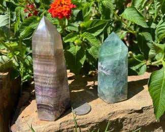 Rainbow Fluorite Points
