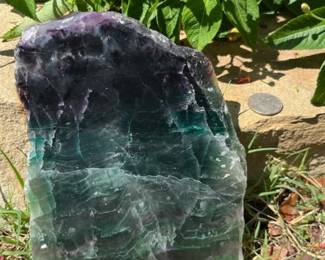 Rainbow Fluorite Slice