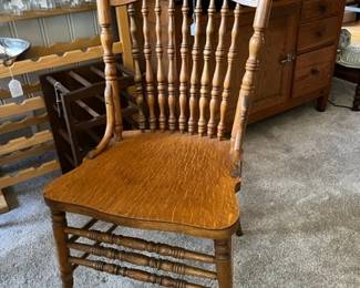 Here is one of the Oak pressed back chairs