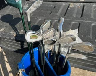 Set of Warrior Custom Gold Golf Clubs