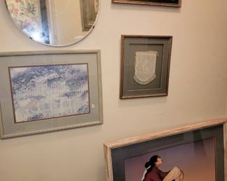 Framed Art and mirrors