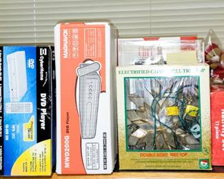 Water filtration system (camping), new dvd players, Tree toppers