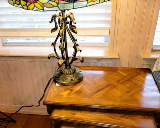 Nesting table set, Parlor Lamp