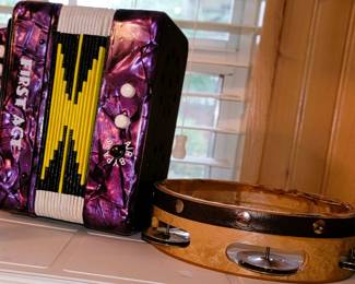 Musical Toys: Accordion, Tambourine