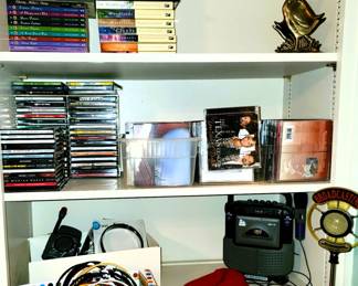 Books, music CDs and recorder