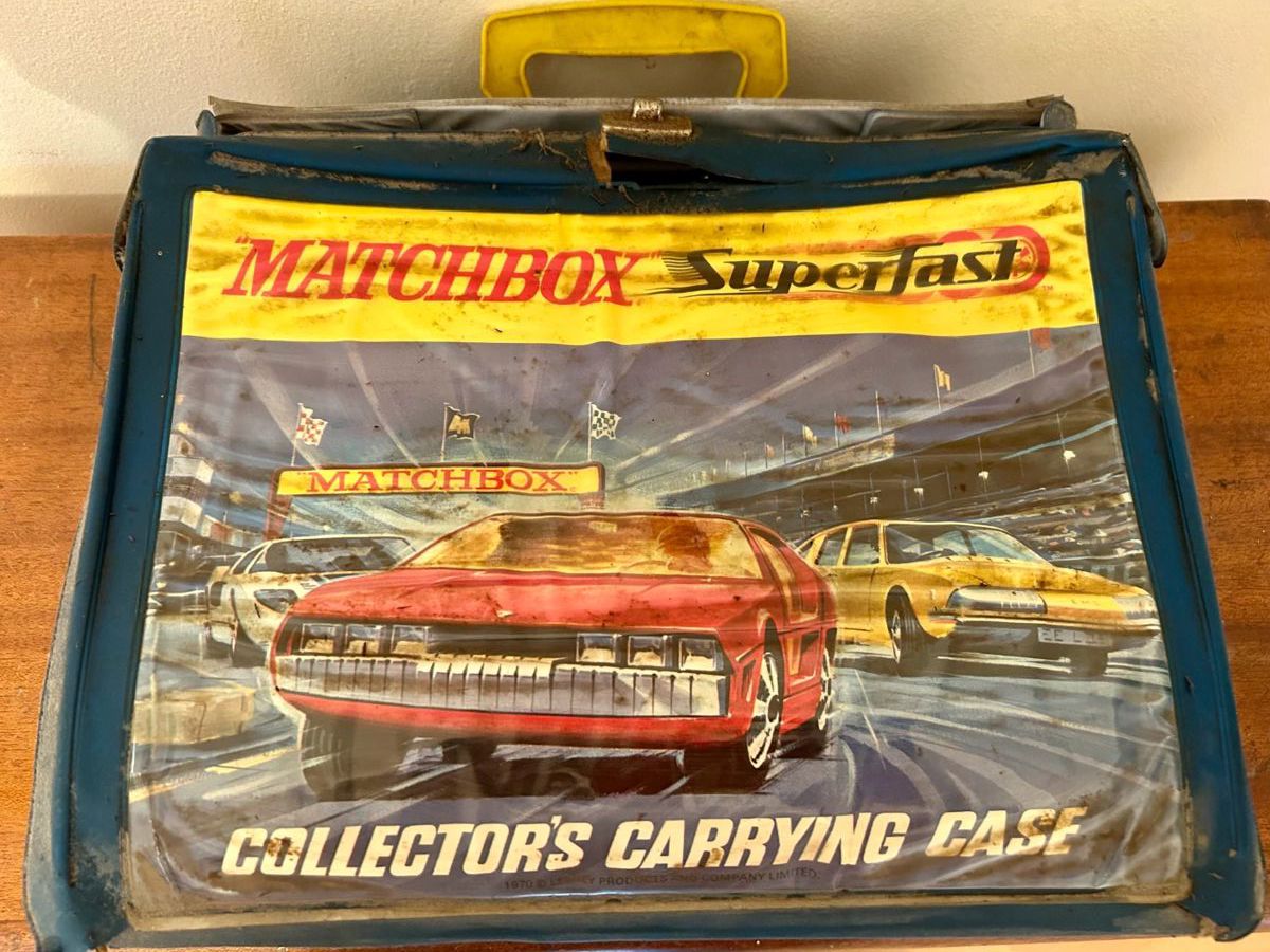 Box of red lines and other misc. cars