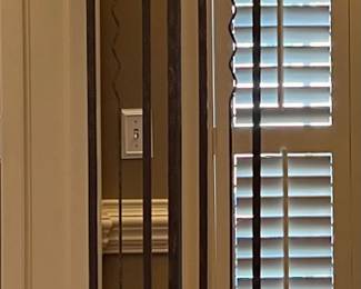 Torchiere floor lamp with light on