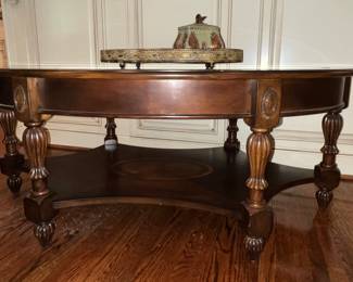 Side view of coffee table