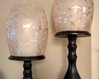 Candle holders with battery operated candles