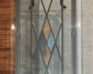 Glass top coffee table, top view