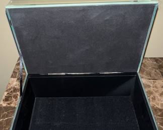 Interior view of mirrored trinket box