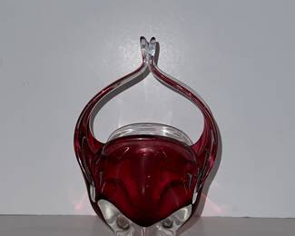 Czech glass basket