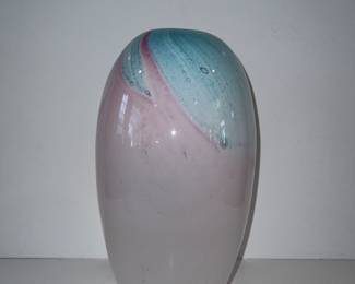 Hand blown glass vase
