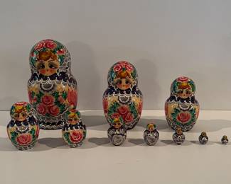 Russian nesting dolls, set of 10