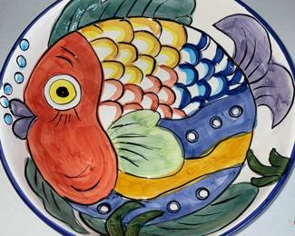 Pescada hand painted fish platter