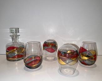 Antoni Barcelona decanter and wine glasses