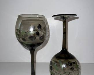 Hand painted stemware